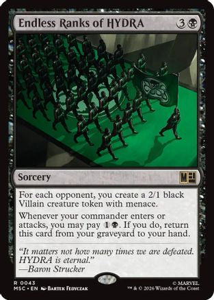 Endless Ranks of HYDRA (Surge Foil)  [Foil]  (MSC-043) - [Commander: Marvel Super Heroes]