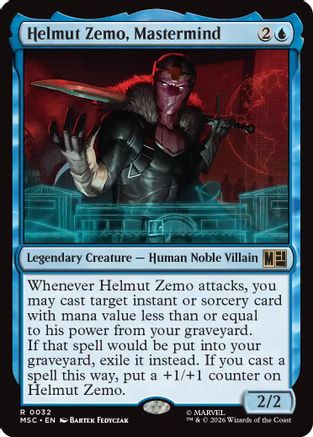 Helmut Zemo, Mastermind (Surge Foil)  [Foil]  (MSC-032) - [Commander: Marvel Super Heroes]