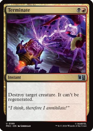 Terminate  (MSC-189) - [Commander: Marvel Super Heroes]