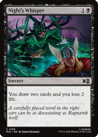 Night's Whisper (Surge Foil)  [Foil]  (MSC-158) - [Commander: Marvel Super Heroes]
