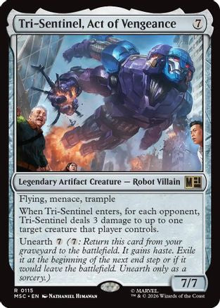 Tri-Sentinel, Act of Vengeance (Surge Foil)  [Foil]  (MSC-115) - [Commander: Marvel Super Heroes]