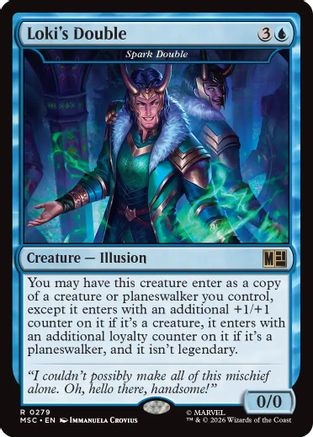 Loki's Double - Spark Double (Surge Foil)  [Foil]  (MSC-279) - [Commander: Marvel Super Heroes]