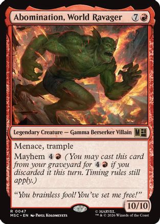 Abomination, World Ravager  (MSC-047) - [Commander: Marvel Super Heroes]