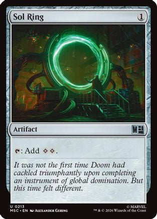 Sol Ring (0213) (Surge Foil)  [Foil]  (MSC-213) - [Commander: Marvel Super Heroes]