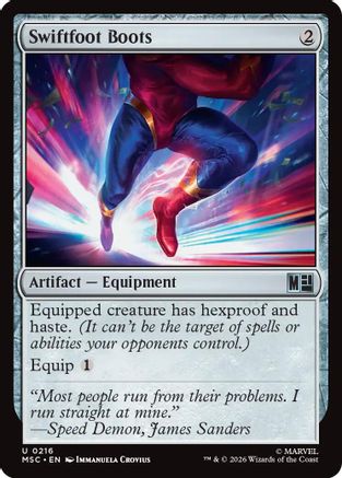 Swiftfoot Boots (Surge Foil)  [Foil]  (MSC-216) - [Commander: Marvel Super Heroes]