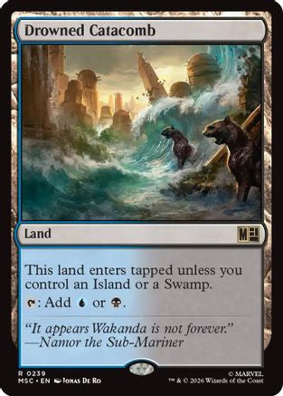 Drowned Catacomb (Surge Foil)  [Foil]  (MSC-239) - [Commander: Marvel Super Heroes]