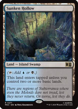 Sunken Hollow (Surge Foil)  [Foil]  (MSC-271) - [Commander: Marvel Super Heroes]
