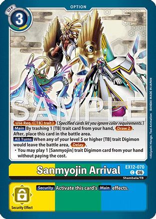 Sanmyojin Arrival (EX12-070) - [Digital World Shambala]