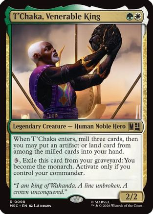 T'Chaka, Venerable King  (MSC-098) - [Commander: Marvel Super Heroes]