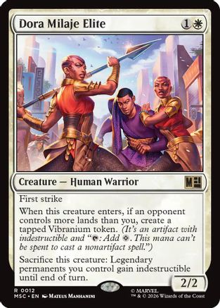 Dora Milaje Elite (Surge Foil)  [Foil]  (MSC-012) - [Commander: Marvel Super Heroes]