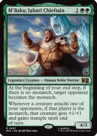 M'Baku, Jabari Chieftain (Surge Foil)  [Foil]  (MSC-067) - [Commander: Marvel Super Heroes]