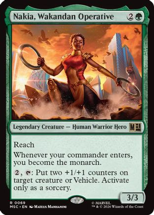 Nakia, Wakandan Operative (Surge Foil)  [Foil]  (MSC-069) - [Commander: Marvel Super Heroes]