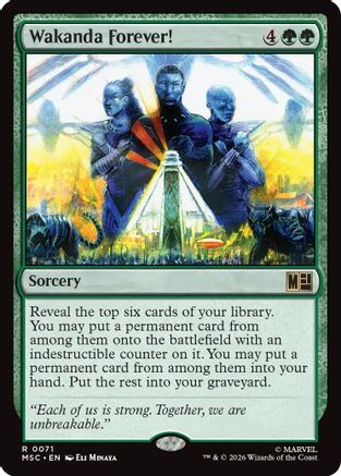 Wakanda Forever! (Surge Foil)  [Foil]  (MSC-071) - [Commander: Marvel Super Heroes]