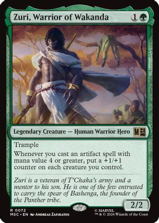 Zuri, Warrior of Wakanda (Surge Foil)  [Foil]  (MSC-072) - [Commander: Marvel Super Heroes]