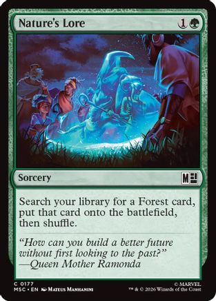 Nature's Lore (Surge Foil)  [Foil]  (MSC-177) - [Commander: Marvel Super Heroes]