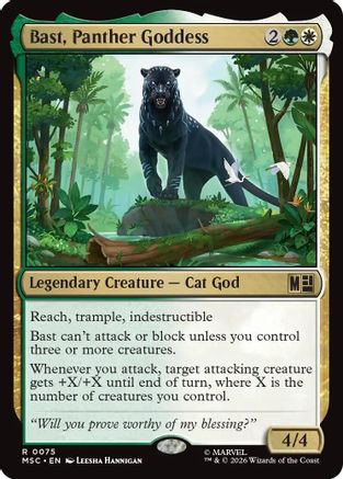 Bast, Panther Goddess (Surge Foil)  [Foil]  (MSC-075) - [Commander: Marvel Super Heroes]