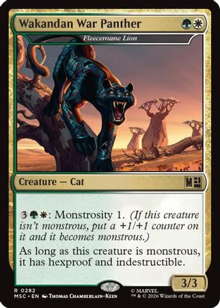 Wakandan War Panther - Fleecemane Lion (Surge Foil)  [Foil]  (MSC-282) - [Commander: Marvel Super Heroes]