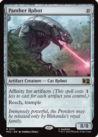 Panther Robot (Surge Foil)  [Foil]  (MSC-113) - [Commander: Marvel Super Heroes]