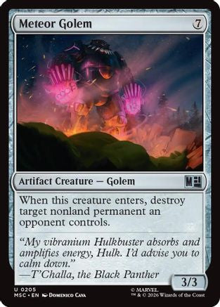 Meteor Golem (Surge Foil)  [Foil]  (MSC-205) - [Commander: Marvel Super Heroes]