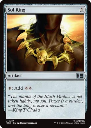 Sol Ring (0214) (Surge Foil)  [Foil]  (MSC-214) - [Commander: Marvel Super Heroes]