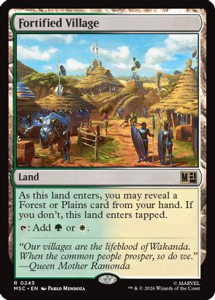 Fortified Village (Surge Foil)  [Foil]  (MSC-245) - [Commander: Marvel Super Heroes]