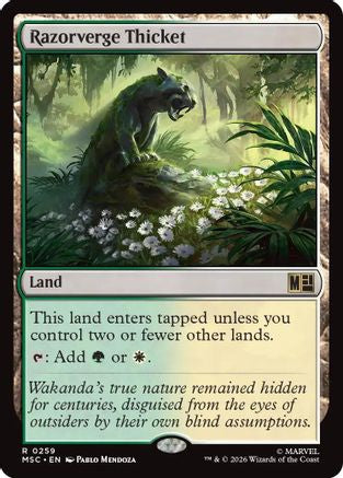 Razorverge Thicket (Surge Foil)  [Foil]  (MSC-259) - [Commander: Marvel Super Heroes]