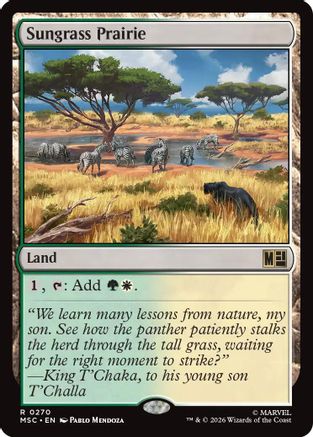Sungrass Prairie (Surge Foil)  [Foil]  (MSC-270) - [Commander: Marvel Super Heroes]