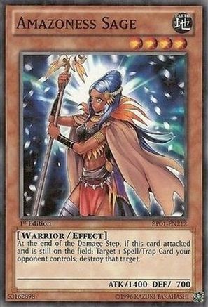Amazoness Sage [BP01-EN212] Starfoil Rare - Trinity Hobby