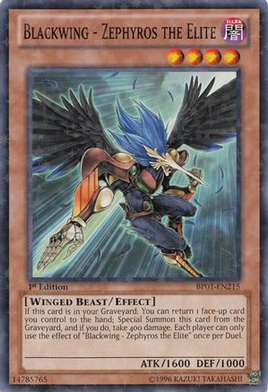 Blackwing - Zephyros the Elite [BP01-EN215] Starfoil Rare - Trinity Hobby