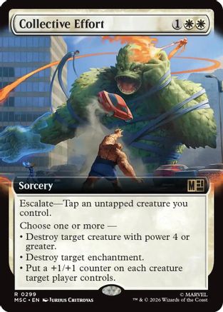 Collective Effort (Extended Art)  [Foil]  (MSC-299) - [Commander: Marvel Super Heroes]