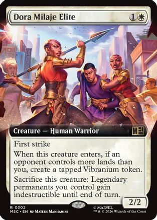 Dora Milaje Elite (Extended Art)  [Foil]  (MSC-302) - [Commander: Marvel Super Heroes]