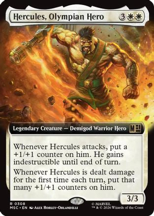 Hercules, Olympian Hero (Extended Art)  [Foil]  (MSC-308) - [Commander: Marvel Super Heroes]