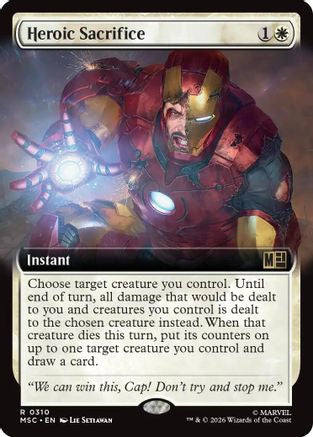 Heroic Sacrifice (Extended Art)  [Foil]  (MSC-310) - [Commander: Marvel Super Heroes]