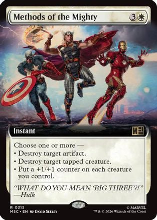 Methods of the Mighty (Extended Art)  [Foil]  (MSC-315) - [Commander: Marvel Super Heroes]