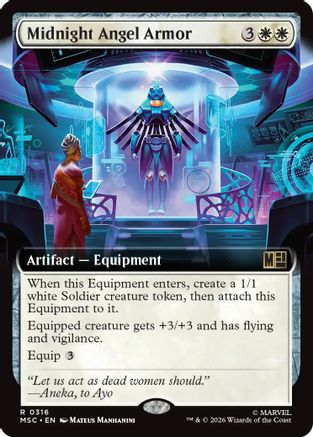 Midnight Angel Armor (Extended Art)  (MSC-316) - [Commander: Marvel Super Heroes]