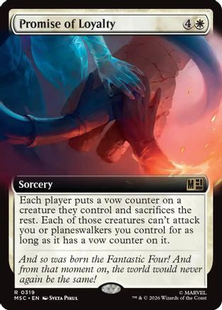 Promise of Loyalty (Extended Art)  [Foil]  (MSC-319) - [Commander: Marvel Super Heroes]