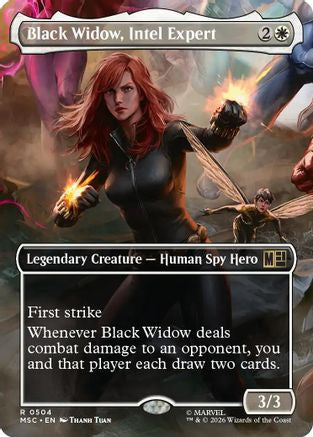 Black Widow, Intel Expert (Borderless)  (MSC-504) - [Commander: Marvel Super Heroes]