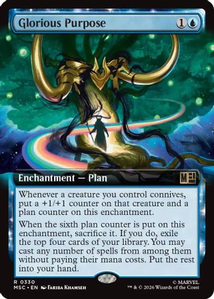 Glorious Purpose (Extended Art)  [Foil]  (MSC-330) - [Commander: Marvel Super Heroes]