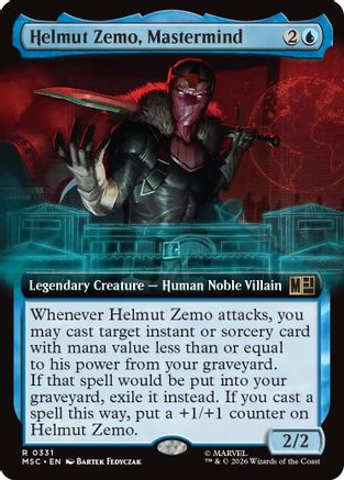 Helmut Zemo, Mastermind (Extended Art)  [Foil]  (MSC-331) - [Commander: Marvel Super Heroes]