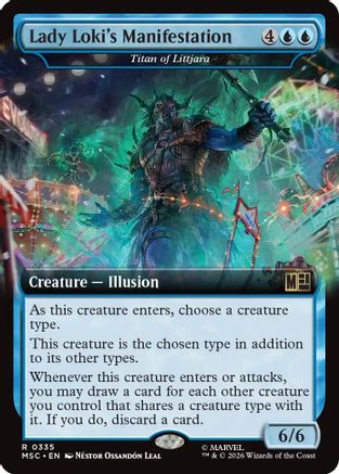 Lady Loki's Manifestation - Titan of Littjara (Extended Art)  [Foil]  (MSC-335) - [Commander: Marvel Super Heroes]