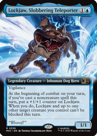 Lockjaw, Slobbering Teleporter (Extended Art)  [Foil]  (MSC-336) - [Commander: Marvel Super Heroes]