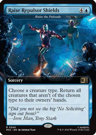 Raise Repulsor Shields - Raise the Palisade (Extended Art)  (MSC-340) - [Commander: Marvel Super Heroes]