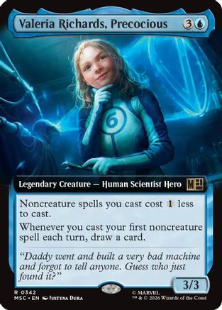 Valeria Richards, Precocious (Extended Art)  [Foil]  (MSC-342) - [Commander: Marvel Super Heroes]