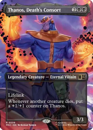 Thanos, Death's Consort (Extended Art)  [Foil]  (MSC-508) - [Commander: Marvel Super Heroes]