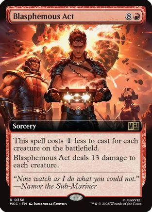 Blasphemous Act (Extended Art)  (MSC-358) - [Commander: Marvel Super Heroes]