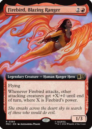 Firebird, Blazing Ranger (Extended Art)  [Foil]  (MSC-360) - [Commander: Marvel Super Heroes]
