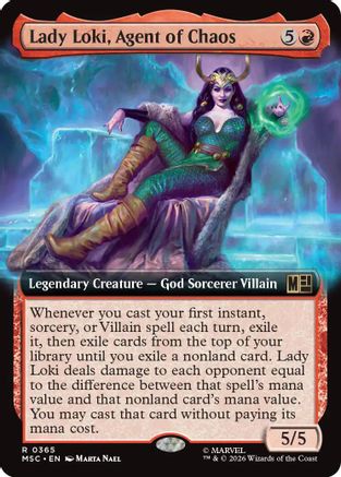 Lady Loki, Agent of Chaos (Extended Art)  (MSC-365) - [Commander: Marvel Super Heroes]