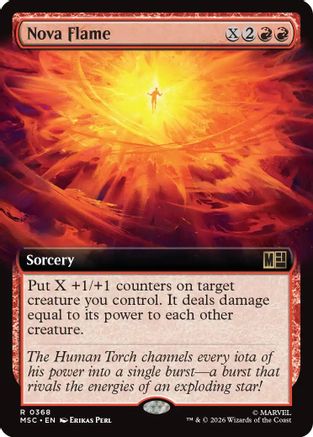 Nova Flame (Extended Art)  [Foil]  (MSC-368) - [Commander: Marvel Super Heroes]