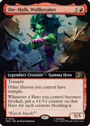 She-Hulk, Wallbreaker (Extended Art)  (MSC-372) - [Commander: Marvel Super Heroes]
