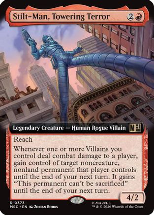 Stilt-Man, Towering Terror (Extended Art)  [Foil]  (MSC-373) - [Commander: Marvel Super Heroes]